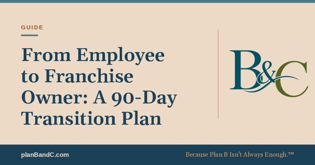 From Employee to Franchise Owner: A 90-Day Transition Plan, a Plan B and C guide